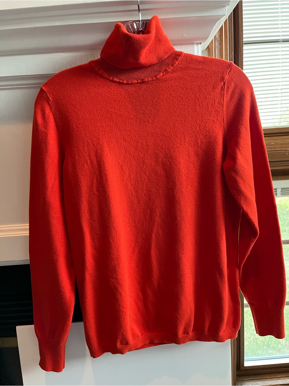 Talbots Perfect Turtleneck Sweater — Vibrant Orange Red